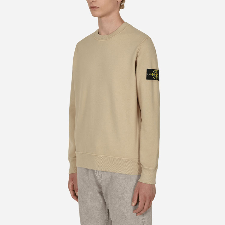 Details for STONE ISLAND FW22 卡其色圓領長袖運動衫 771563020-V0090