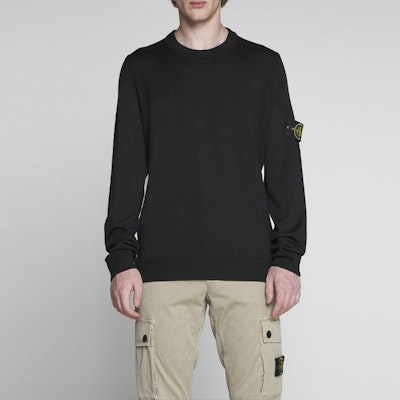 STONE ISLAND FW22 輕量純羊毛圓領毛衣 - 黑色 7715510C4-V0029 Purchase STONE ISLAND FW22 輕量純羊毛圓領毛衣 - 黑色 7715510C4-V0029