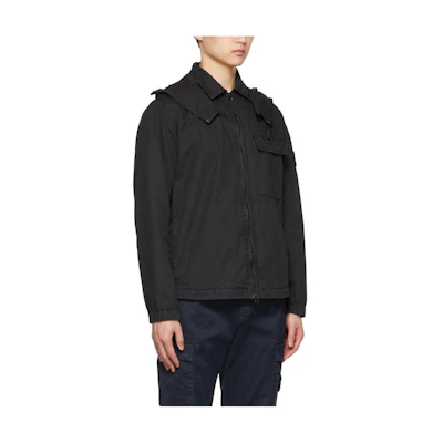 STONE ISLAND FW22 Logo Print Detachable Hood Full-Zip Jacket 7715114WN-V0129