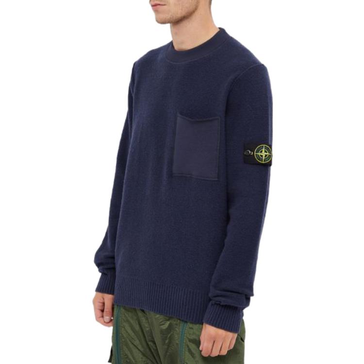 STONE ISLAND FW22  Navy Blue Crewneck Pullover Sweatshirt 7715523D2-V0020 圖 4