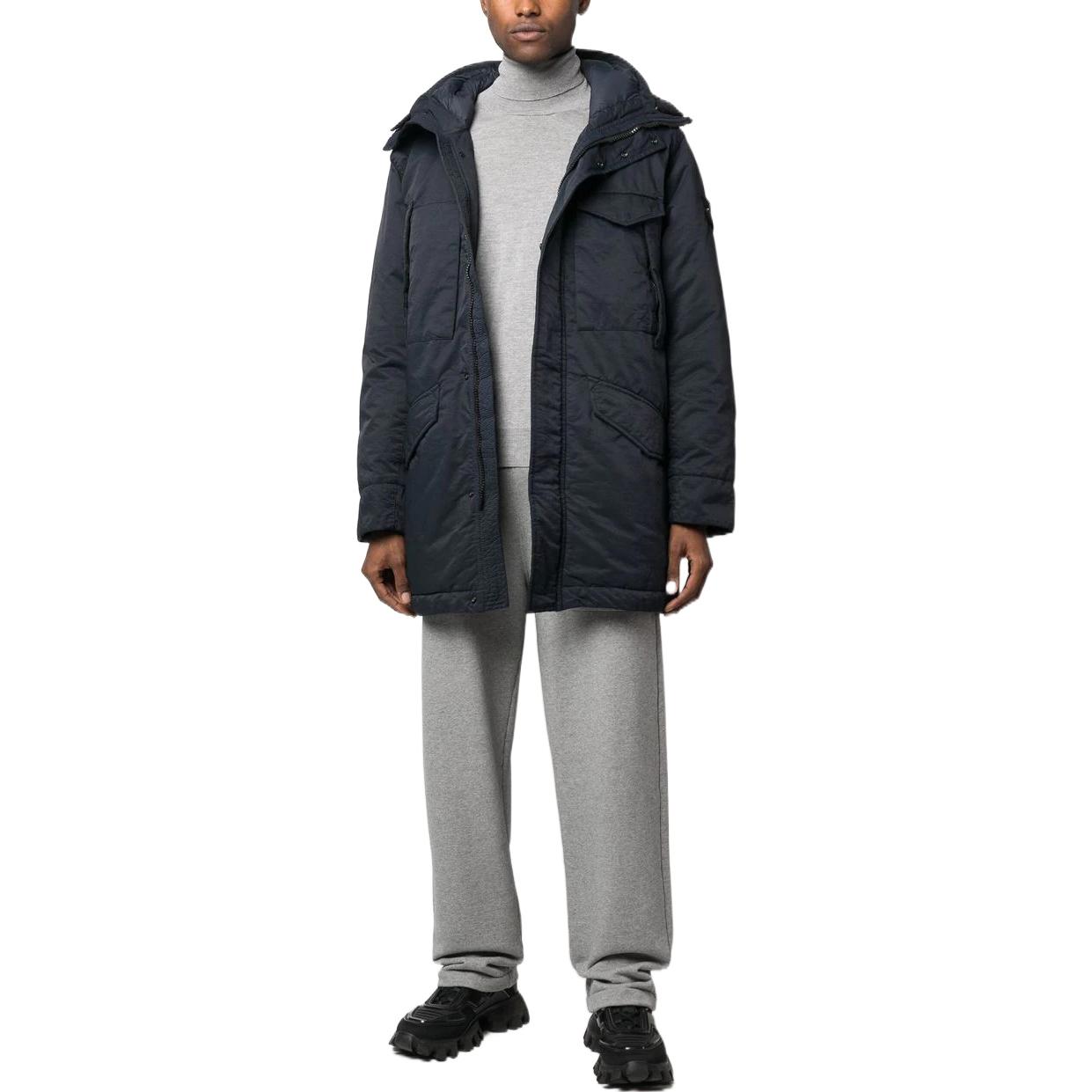 Stone Island FW22  Navy Blue Hooded Jacket with Sleeve Logo Patch. 771570821-V0020 圖 3