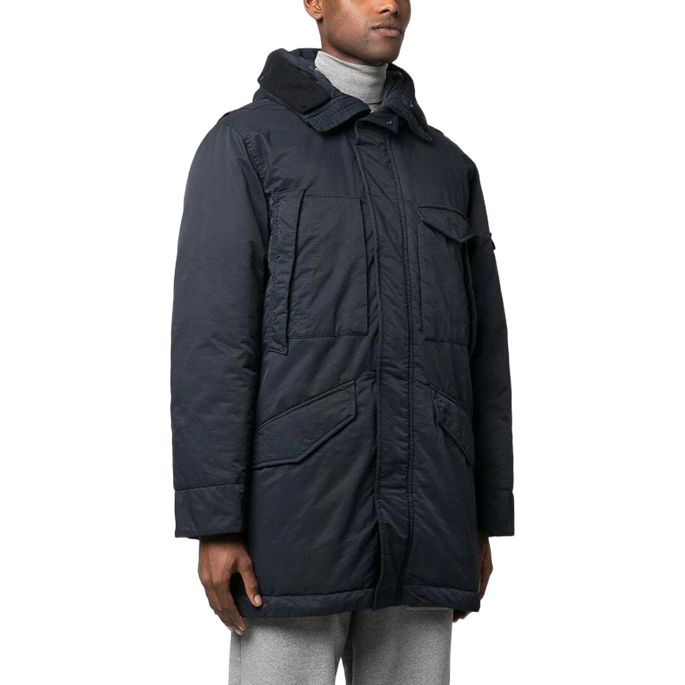 Stone Island FW22  Navy Blue Hooded Jacket with Sleeve Logo Patch. 771570821-V0020 圖 4