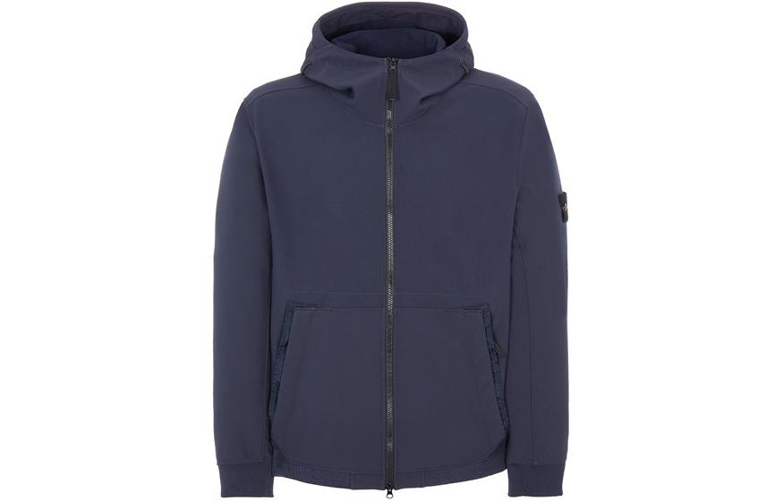 Stone Island FW22  Navy Blue Washed Zip-Up Hoodie Jacket. 7715Q0122-V0020