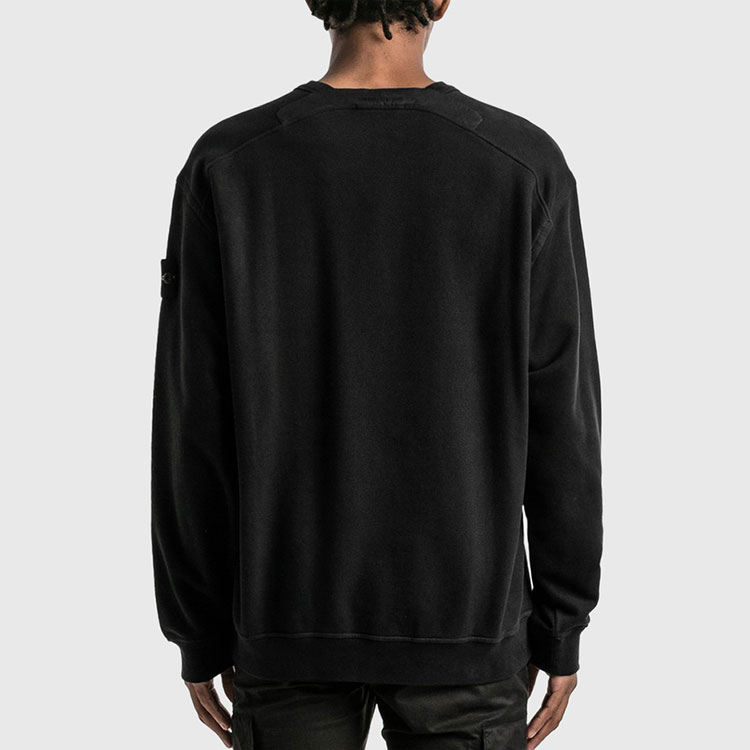 STONE ISLAND FW22  Oversized Crewneck Sweatshirt Black 771561720-V0029 圖 5