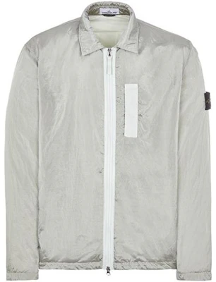 STONE ISLAND FW22 Pearl Gray Metallic Nylon Long Sleeve Jacket 7715Q0519-V0061 Buy STONE ISLAND FW22 Pearl Gray Metallic Nylon Long Sleeve Jacket 7715Q0519-V0061