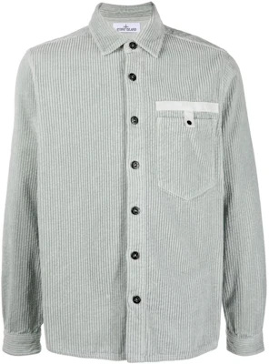 STONE ISLAND FW22 Solid Button-Up Long-Sleeve Shirt Teal 771511811-V0061 Buy STONE ISLAND FW22 Solid Button-Up Long-Sleeve Shirt Teal 771511811-V0061