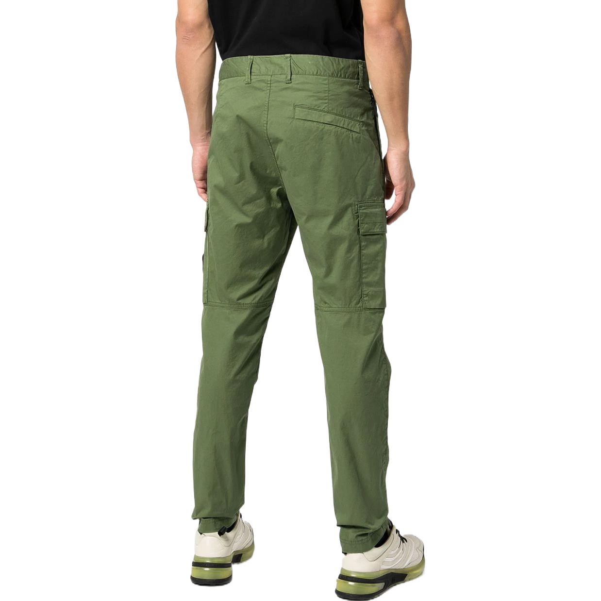 STONE ISLAND FW22  Solid Logo Patch Green Casual Work Trousers 771530410-V0058 圖 4