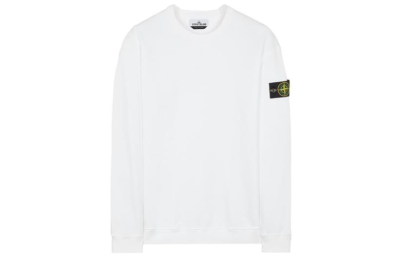STONE ISLAND FW22  White Crewneck Pullover Sweatshirt Relaxed Fit 771561720-V0001 圖 2