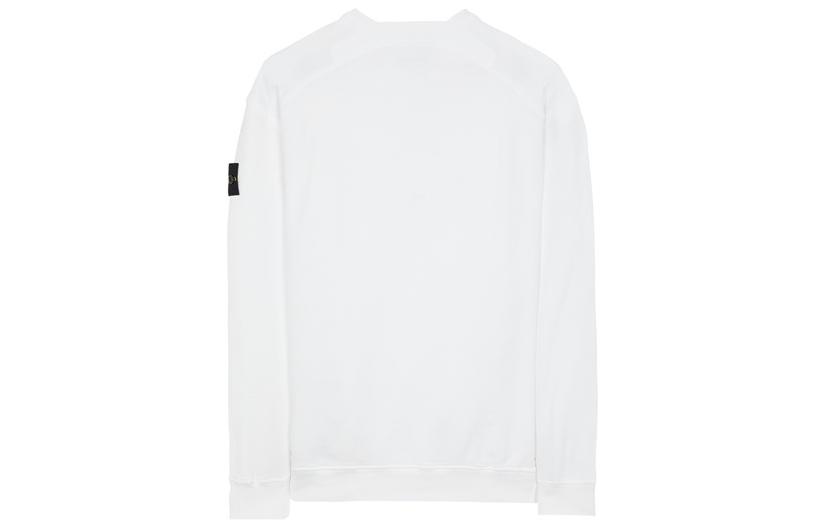 STONE ISLAND FW22  White Crewneck Pullover Sweatshirt Relaxed Fit 771561720-V0001 圖 3