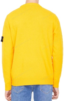 STONE ISLAND FW22 黃色羅紋針織羊毛毛衣 7715508A3-V0030 Shop STONE ISLAND FW22 黃色羅紋針織羊毛毛衣 7715508A3-V0030