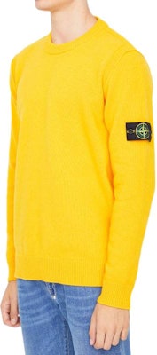 STONE ISLAND FW22 黃色羅紋針織羊毛毛衣 7715508A3-V0030 Purchase STONE ISLAND FW22 黃色羅紋針織羊毛毛衣 7715508A3-V0030