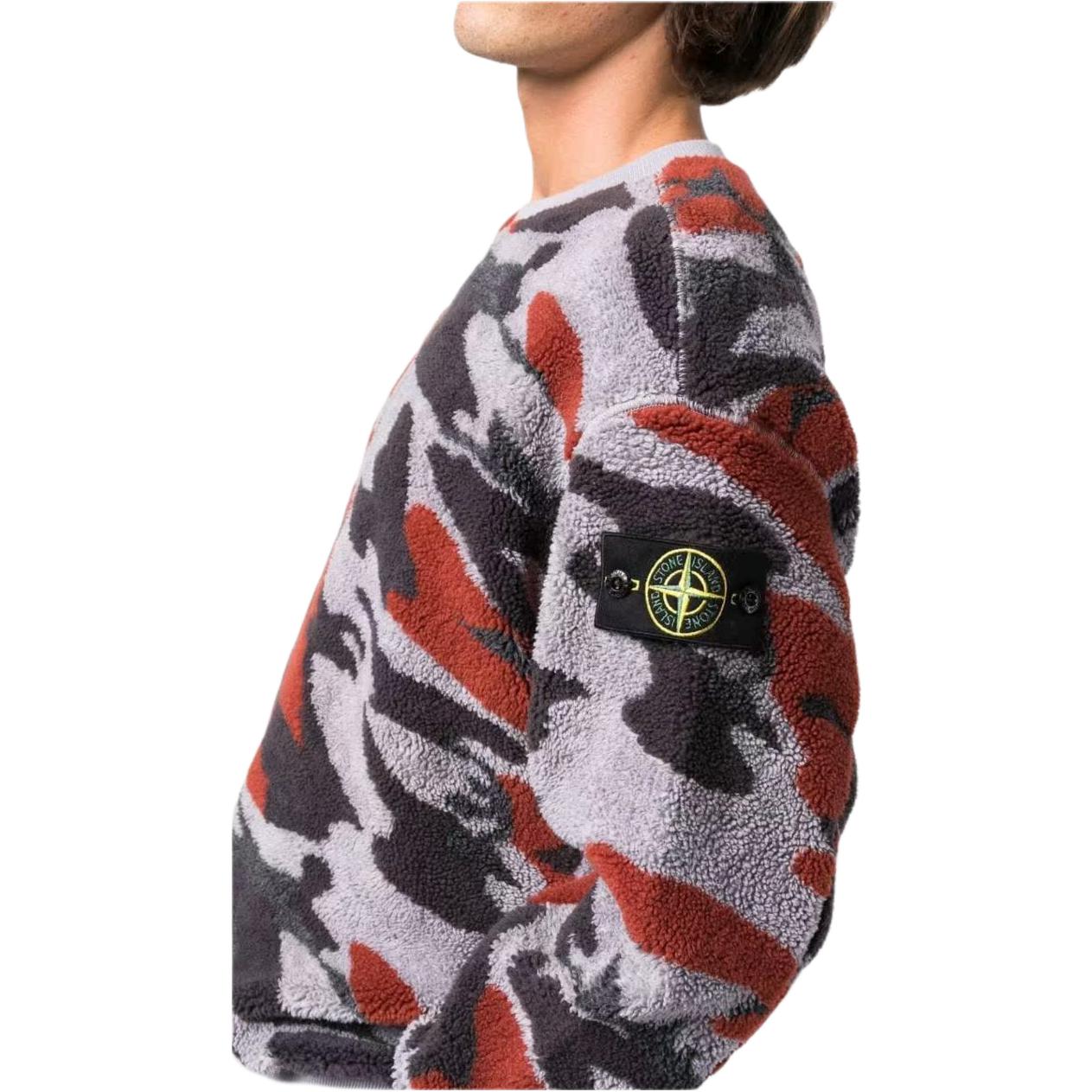 Stone Island FW22 All-Over Print Crewneck Pullover Sweater Purple Mens. 7715638E3-V0047 圖 6
