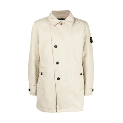 Stone Island FW22 Asymmetric Button Jacket Beige Casual Outerwear 771542149-V0090