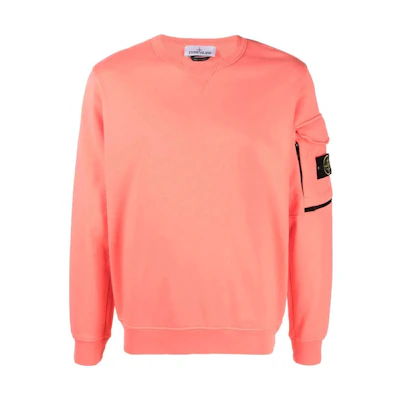 Stone Island FW22 Badge Crewneck Sweatshirt Orange 761561151-V0032