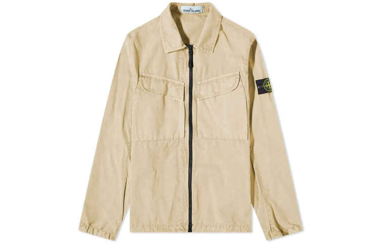 Stone Island FW22 Beige Lightweight Jacket with Removable Patch and Dual Pockets Men 7715101WN-V0190 圖 2