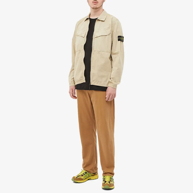 Stone Island FW22 Beige Lightweight Jacket with Removable Patch and Dual Pockets Men 7715101WN-V0190 圖 3