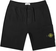 Order STONE ISLAND FW22 黑色抽繩休閒短褲附標誌。 731564620-V0029