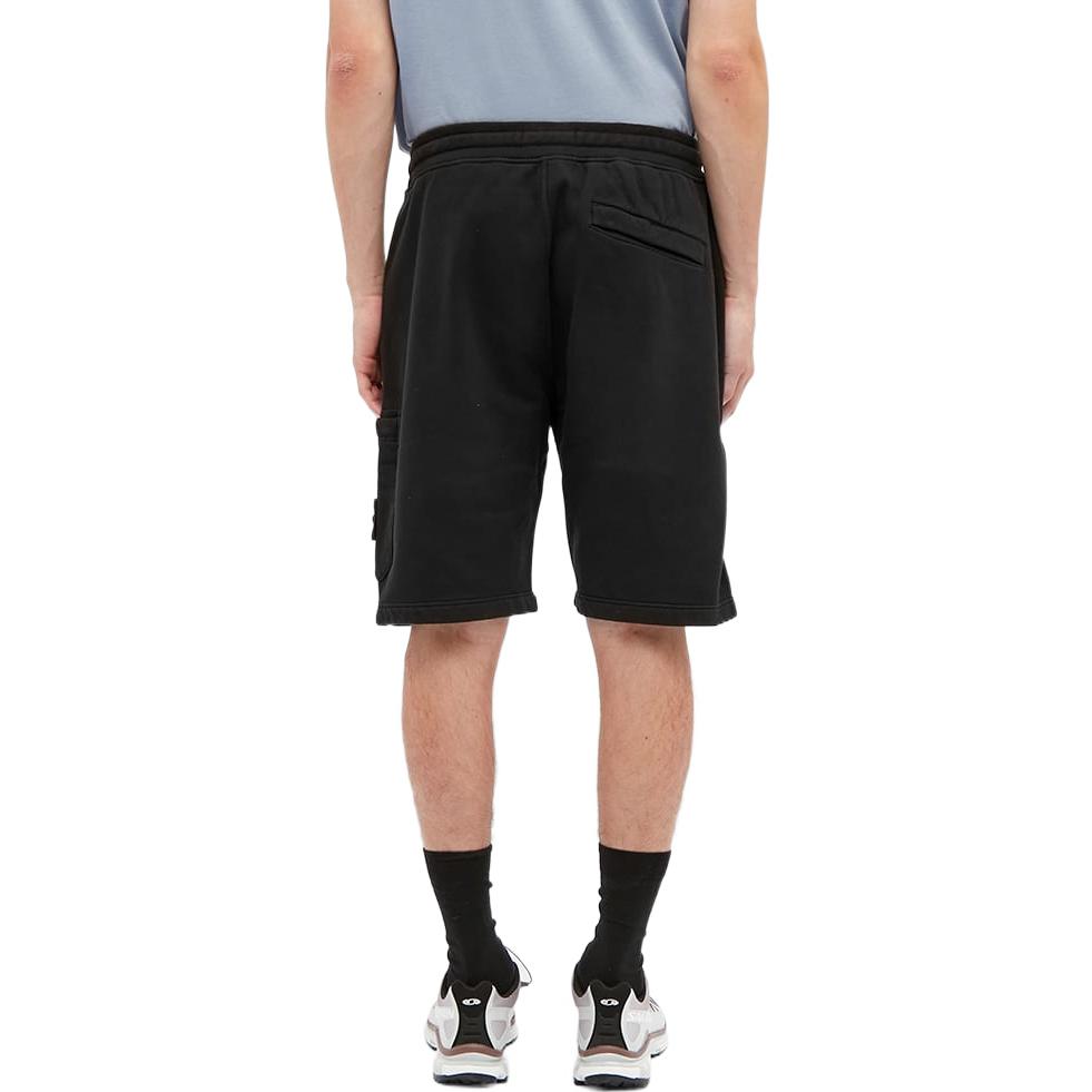 Details for STONE ISLAND FW22 黑色抽繩休閒短褲附標誌。 731564620-V0029