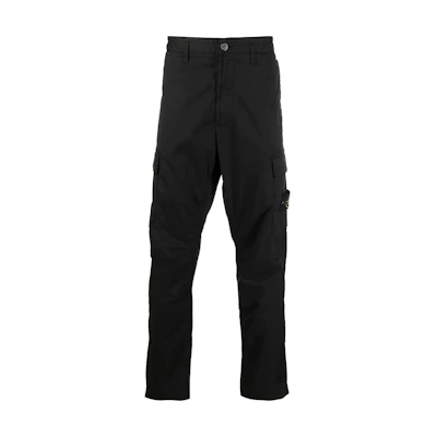 STONE ISLAND FW22 Black Compass Logo Cargo Pants Casual Wear. 771530410V0029