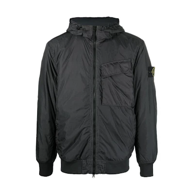 Stone Island FW22 Black Compass Logo Hooded Jacket 771540723-V0065