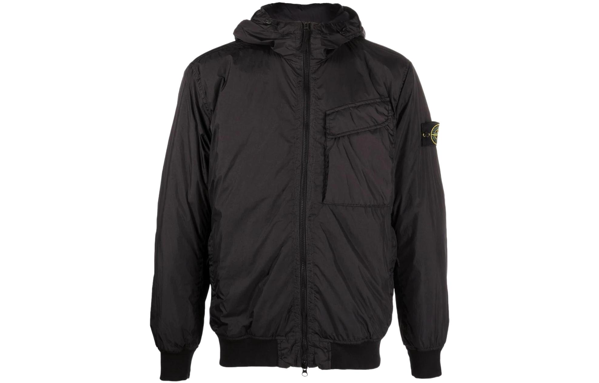 Stone Island FW22 Black Compass Patch Zip Hoodie Jacket Fashion 771540723-V0029 圖 2