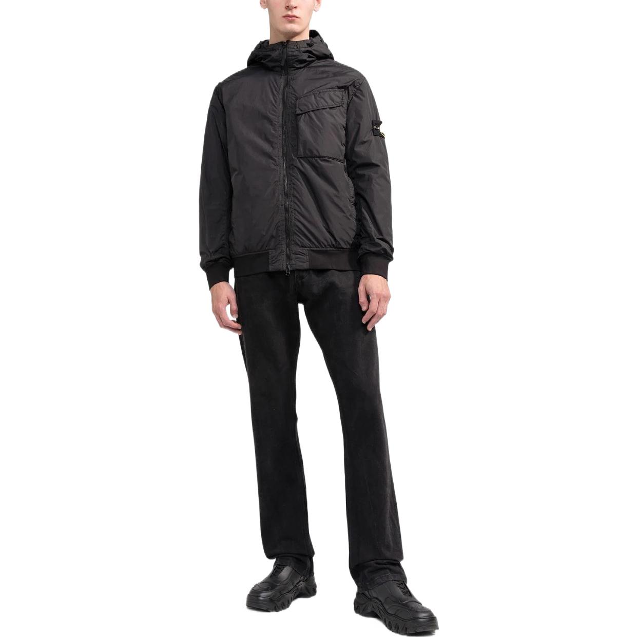 Stone Island FW22 Black Compass Patch Zip Hoodie Jacket Fashion 771540723-V0029 圖 3