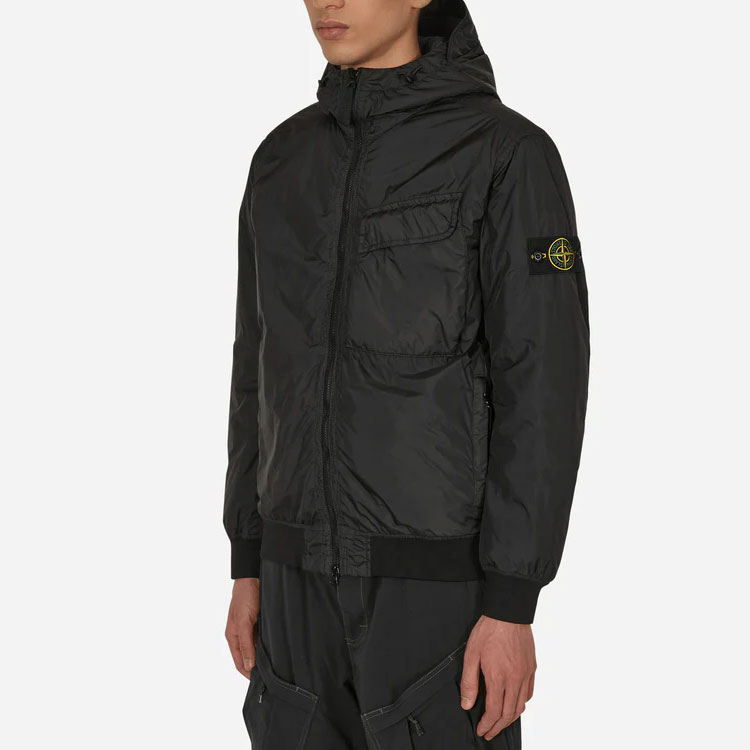 Stone Island FW22 Black Compass Patch Zip Hoodie Jacket Fashion 771540723-V0029 圖 5