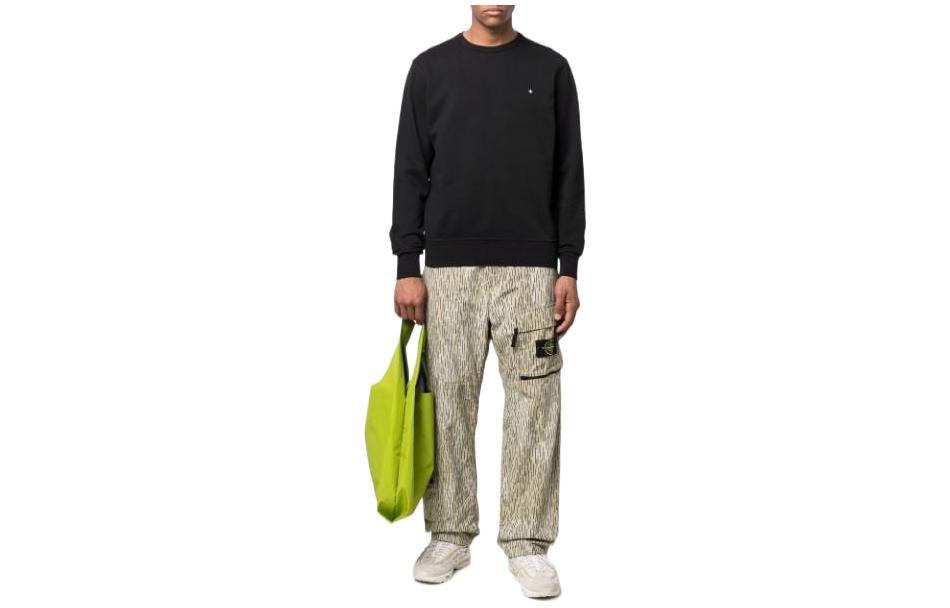 Stone Island FW22 Black Crewneck Pullover Sweatshirt Long Sleeve 761565751-V0029