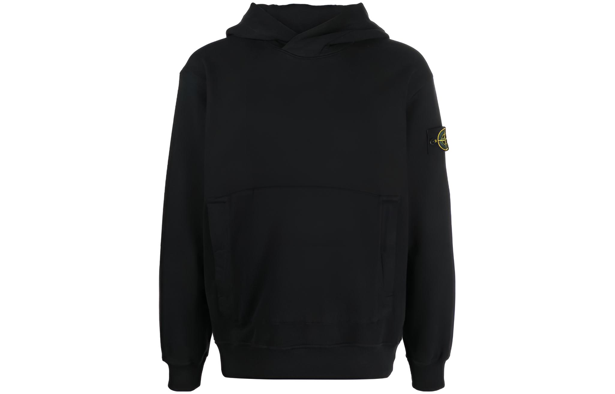 Stone Island FW22 Black Logo Hoodie Casual Wear 771561820-V0029