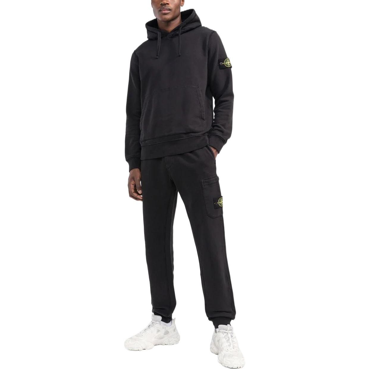 Stone Island FW22 Black Logo Patch Cotton Hoodie Casual Wear 771564120-V0029 圖 3