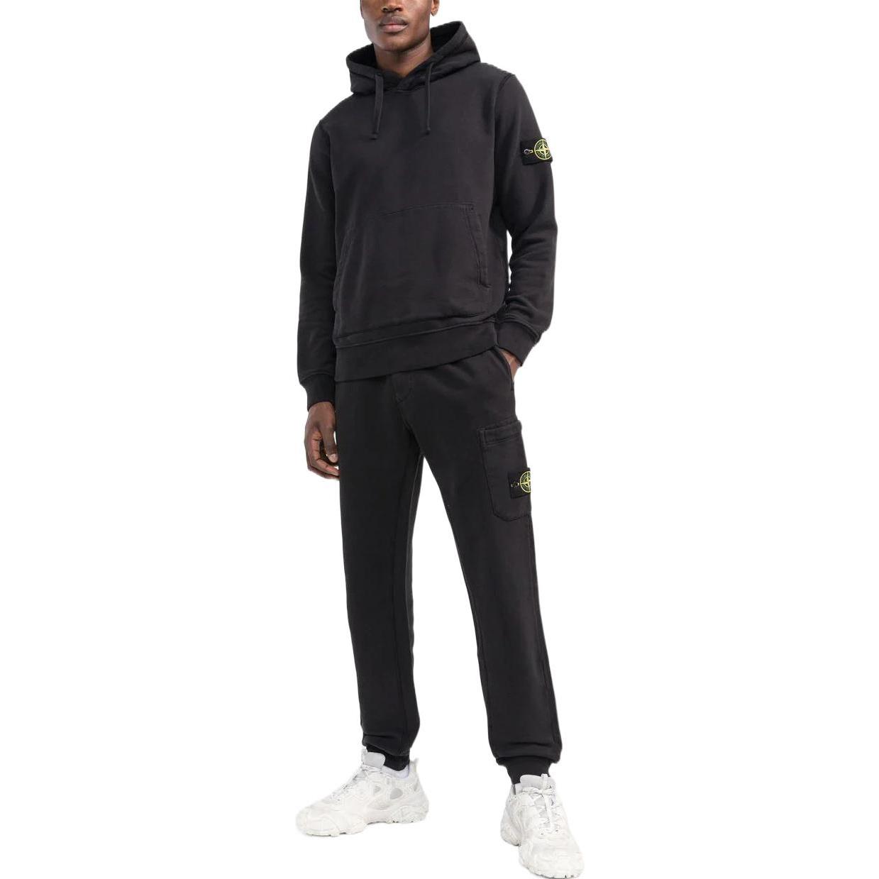 Stone Island FW22 Black Logo Patch Cotton Hoodie Casual Wear 771564120-V0029 圖 4