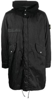 스톤 아일랜드 FW22 블랙 메탈 나일론 탈부착 후드 테일코트 자켓 남성용 771570919-V0029 Order 스톤 아일랜드 FW22 블랙 메탈 나일론 탈부착 후드 테일코트 자켓 남성용 771570919-V0029