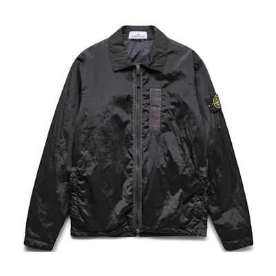 STONE ISLAND FW22 Black Metal Nylon Long Sleeve Jacket Outerwear 7715Q0519-V0029