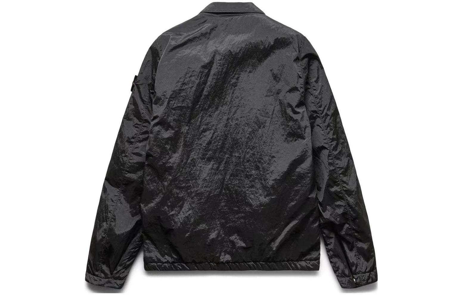 Lookbook 스톤아일랜드 FW22 블랙 메탈 나일론 롱슬리브 자켓 아우터웨어 7715Q0519-V0029