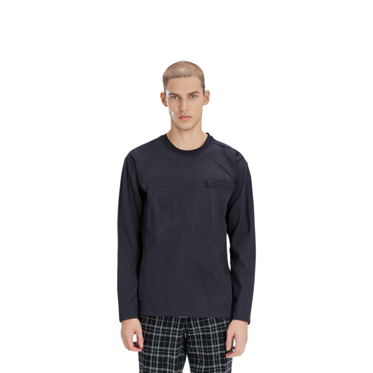 STONE ISLAND FW22 Black Patch Logo Crewneck Long Sleeve T-Shirt 771520158-V0029 圖 5