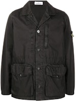 STONE ISLAND FW22 Black Single-Breasted Logo Patch Long Sleeve Jacket Men 7615439WN-V0129 STONE ISLAND FW22 Black Single-Breasted Logo Patch Long Sleeve Jacket Men 7615439WN-V0129