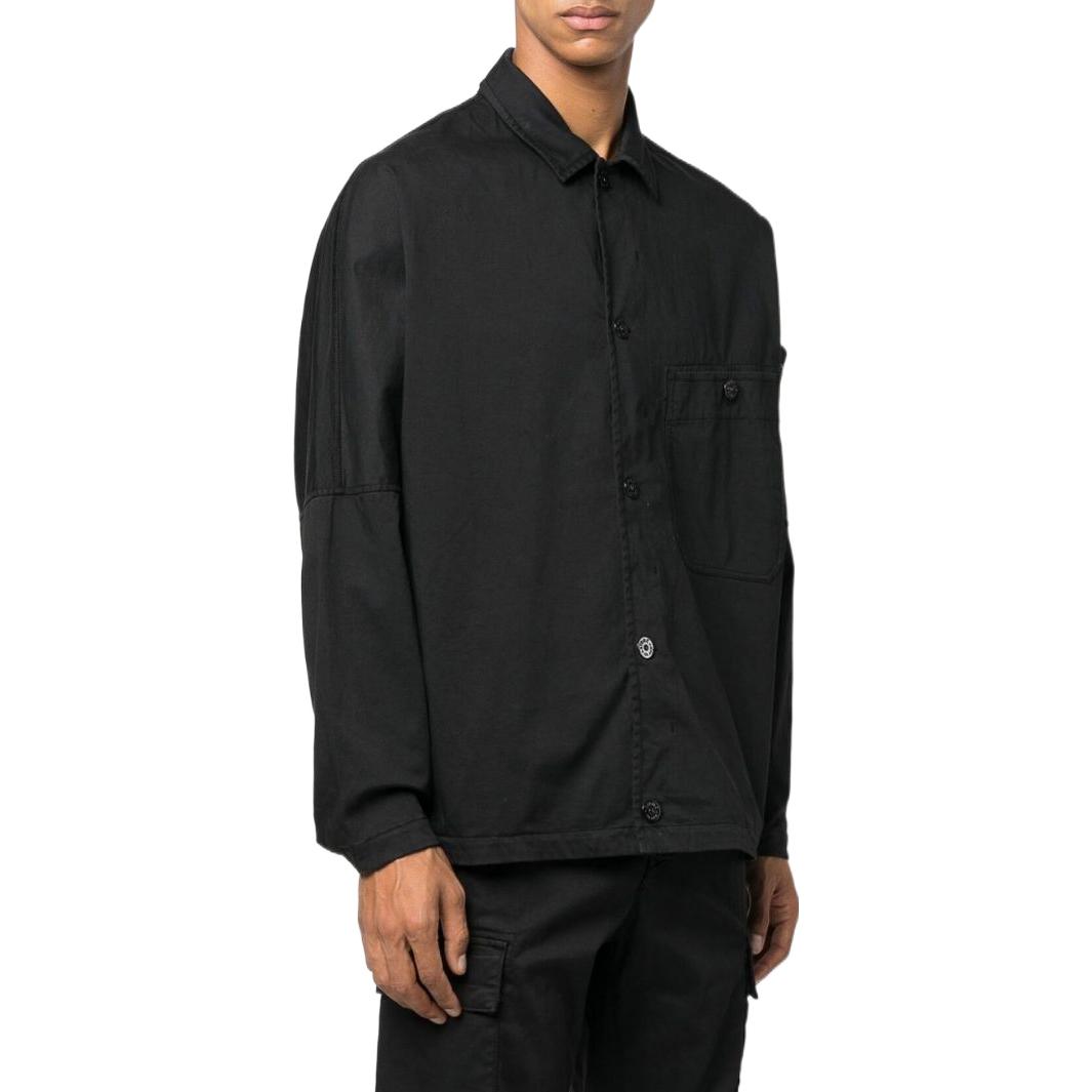 STONE ISLAND FW22 Black Single-Breasted Long-Sleeve Jacket for Men 771511014-V0029 圖 4