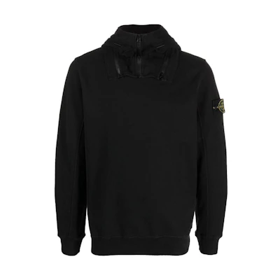 Stone Island FW22 Black Solid Color Logo Patch Hoodie Long Sleeve 771564920V0029