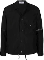 Stone Island FW22 Black Solid Slim-Fit Shirt Jacket for Men 7615429E1-V0029 Stone Island FW22 Black Solid Slim-Fit Shirt Jacket for Men 7615429E1-V0029
