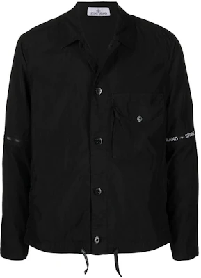 ストーンアイランド FW22 メンズ ブラック スリムフィット シャツジャケット 7615429E1-V0029 Buy ストーンアイランド FW22 メンズ ブラック スリムフィット シャツジャケット 7615429E1-V0029