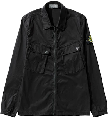 Stone Island FW22 Black Stretch Cotton Gabardine Shirt Jacket for Men. 771510910-V0029 Order Stone Island FW22 Black Stretch Cotton Gabardine Shirt Jacket for Men. 771510910-V0029