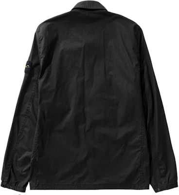 Stone Island FW22 Black Stretch Cotton Gabardine Shirt Jacket for Men. 771510910-V0029 Lookbook Stone Island FW22 Black Stretch Cotton Gabardine Shirt Jacket for Men. 771510910-V0029