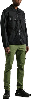 Stone Island FW22 Black Stretch Cotton Gabardine Shirt Jacket for Men. 771510910-V0029 Shop Stone Island FW22 Black Stretch Cotton Gabardine Shirt Jacket for Men. 771510910-V0029