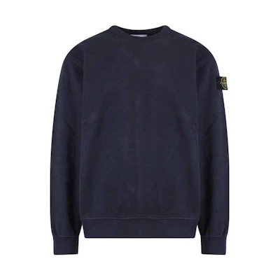 Stone Island FW22 Blue Pullover Sweatshirt with Logo Patch - 771561720-V0020