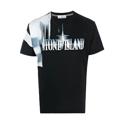 STONE ISLAND FW22 Blurred Logo Print Crewneck Short Sleeve T-Shirt Men 77152NS87-V0029