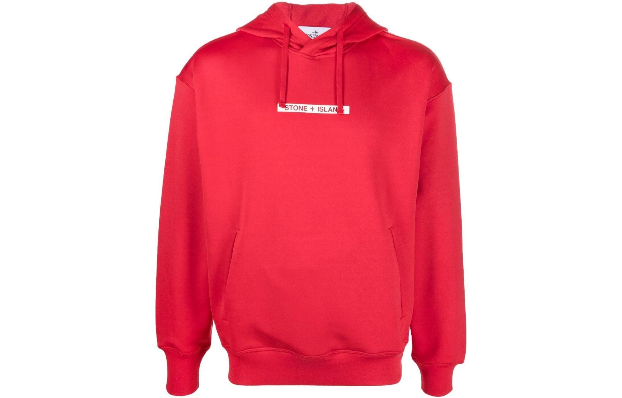 Stone Island FW22 BOGO Print Pullover Hoodie Red 771560335-V0010
