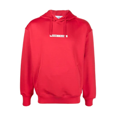 Stone Island FW22 BOGO Print Pullover Hoodie Red 771560335-V0010