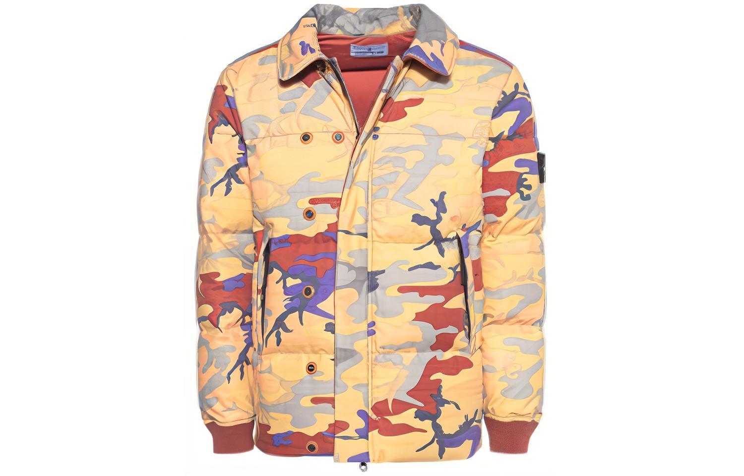 STONE ISLAND FW22 Camouflage Print Down Jacket Unisex - Multicolor. 7715435E7-V0032