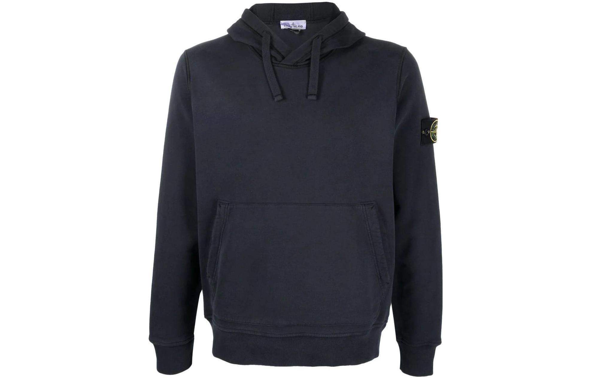 Order Stone Island FW22 Compass Hoodie Blue - Kangaroo Pocket Long Sleeve 771564120-V0020
