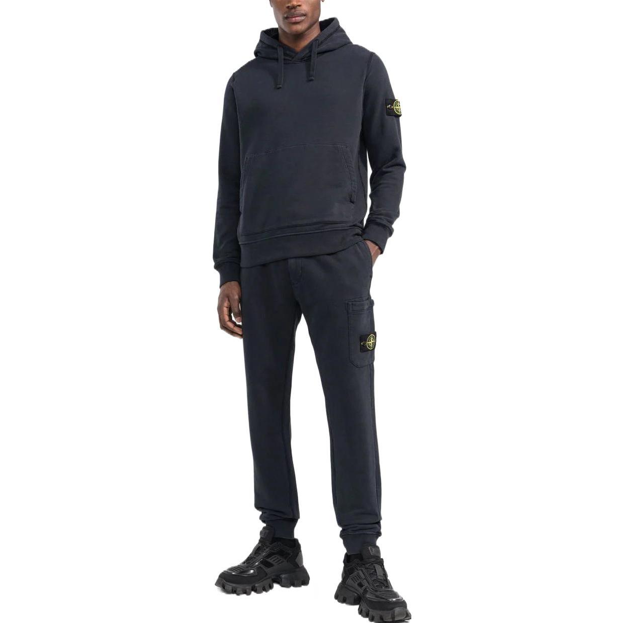 Lookbook Stone Island FW22 Compass Hoodie Blue - Kangaroo Pocket Long Sleeve 771564120-V0020